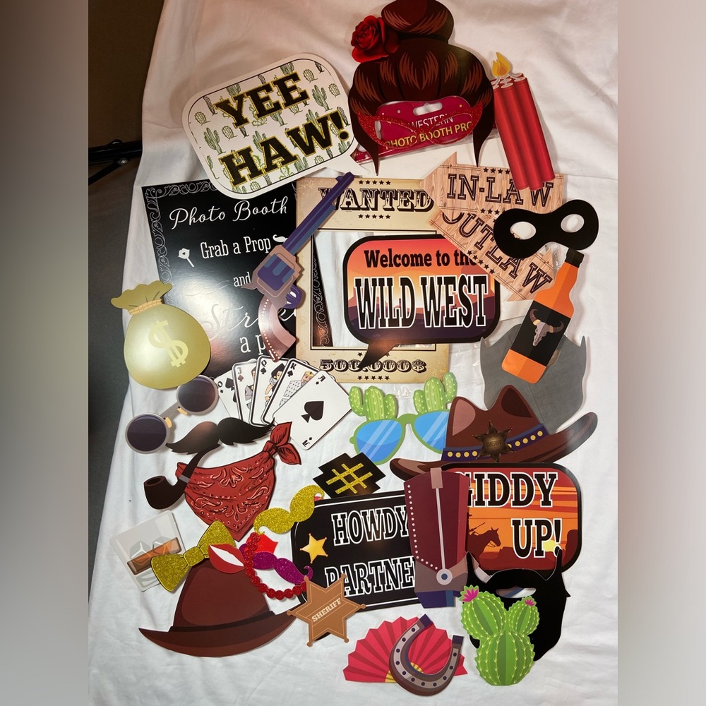 Wild West Photo Booth Props Set